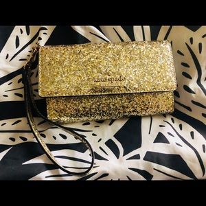 Kate Spade Gold Glitter Wallet
